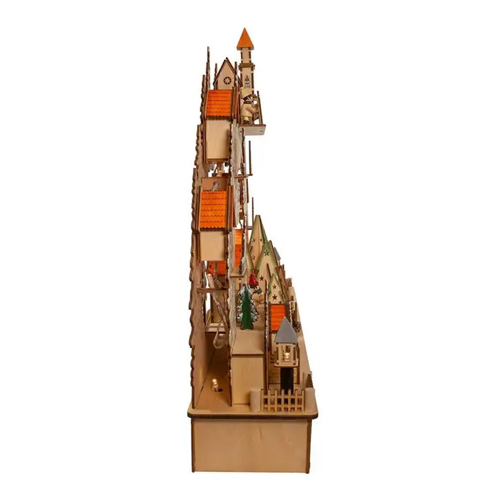 Led Musical Xmas Village W/Motion | 18.5"