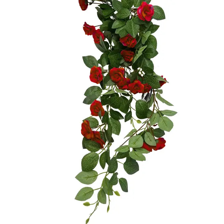 Mini Hanging Rose Vine 34" - Red
