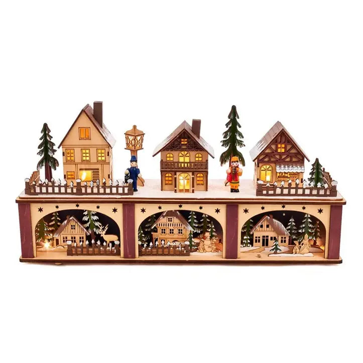 Led Wooden Village Houses