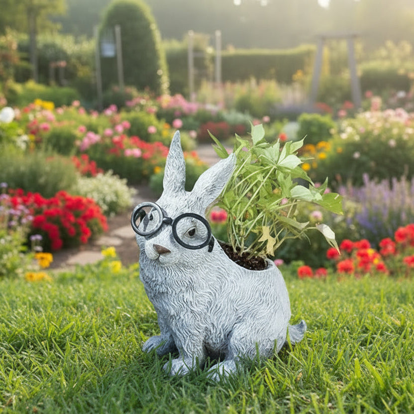 Rabbit with Glasses Planter