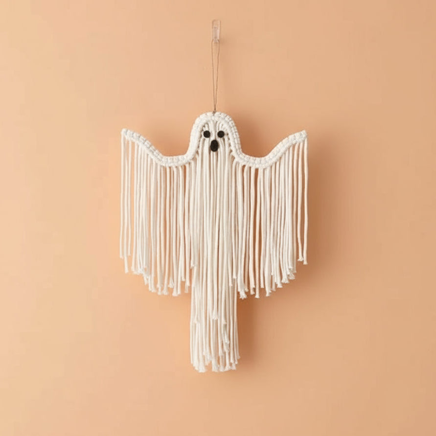 Macrame Halloween Ghosts