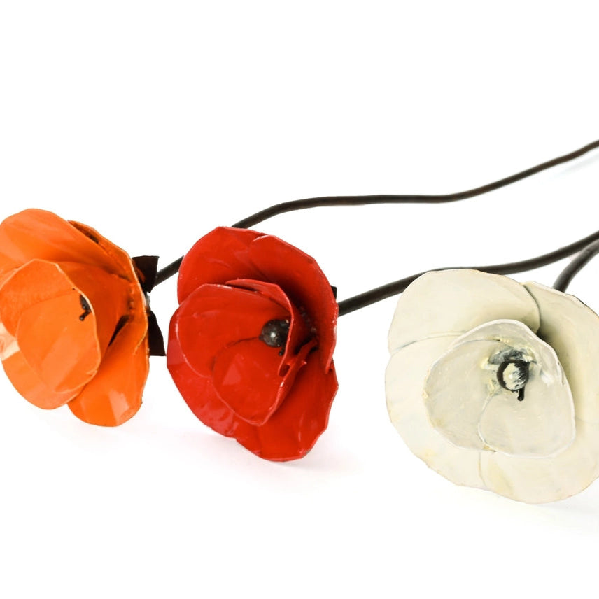 Recycled Metal Flower Stakes