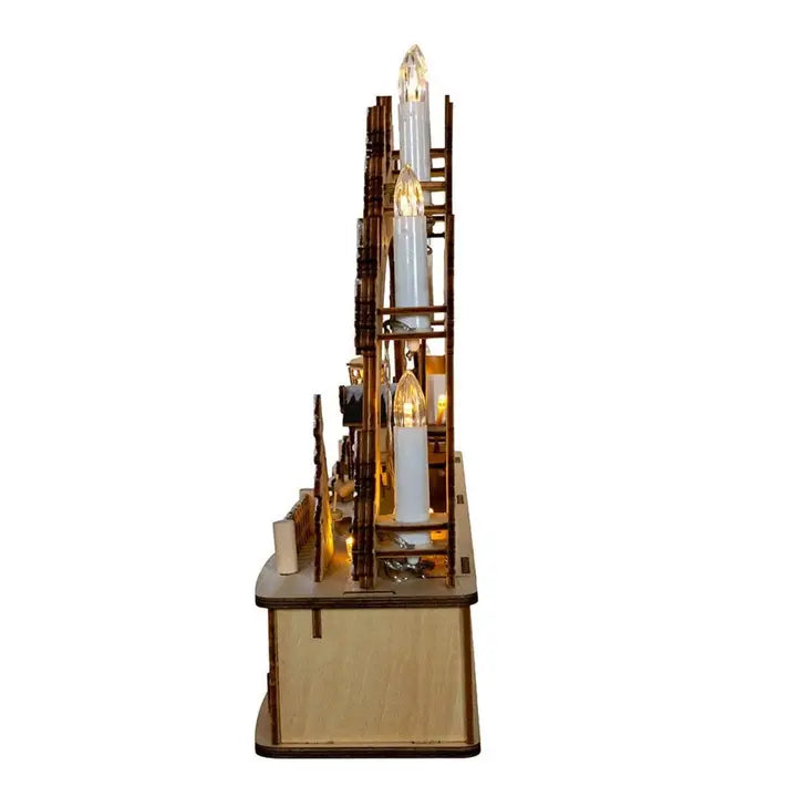 Bo Lited Xmas Village W/Candle | 17.72"