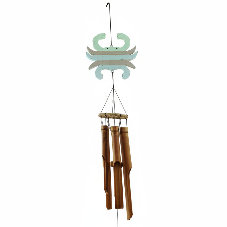 Pastel Crab Bamboo Wind Chime