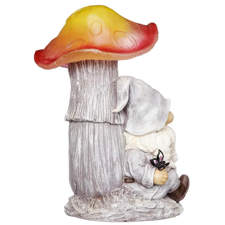 Solar Gnome Mushroom Statue