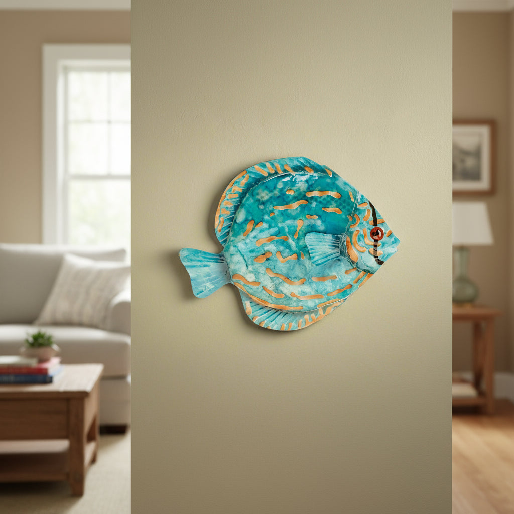 Blue Discus Fish Wall Decor