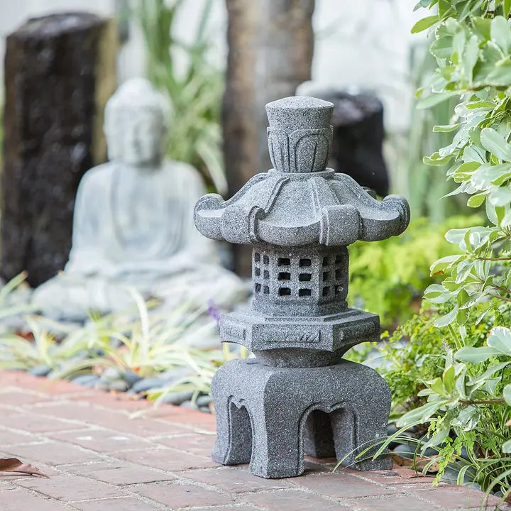 Lava Stone Garden Lantern - Kasuga 20"