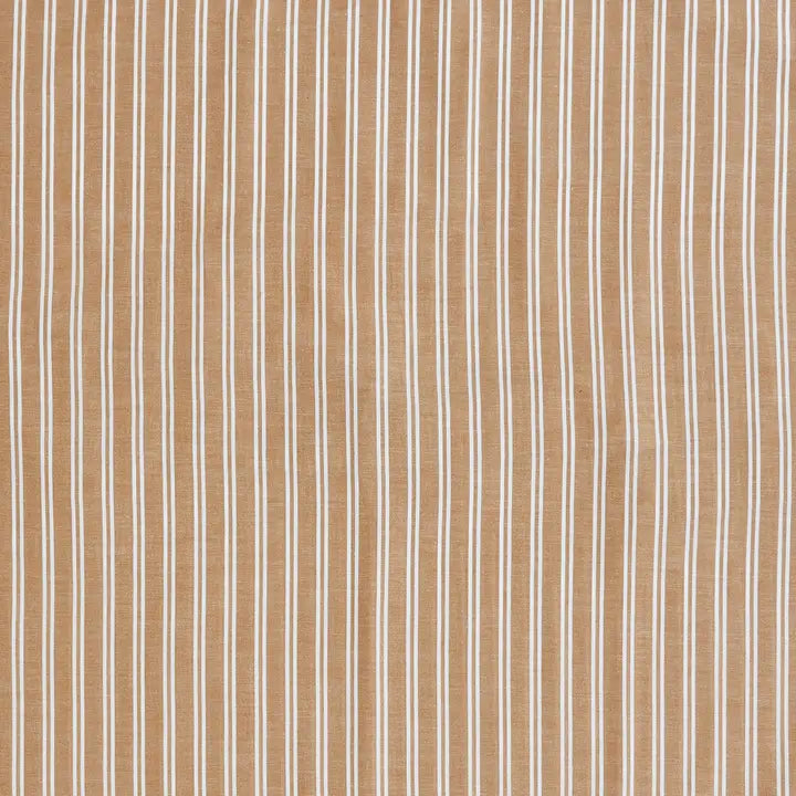 Golden Wheat Stripe Ruffled Euro Sham | 26x26