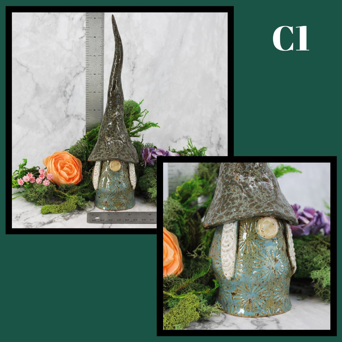 Handmade Ceramic Garden Gnomes- Female