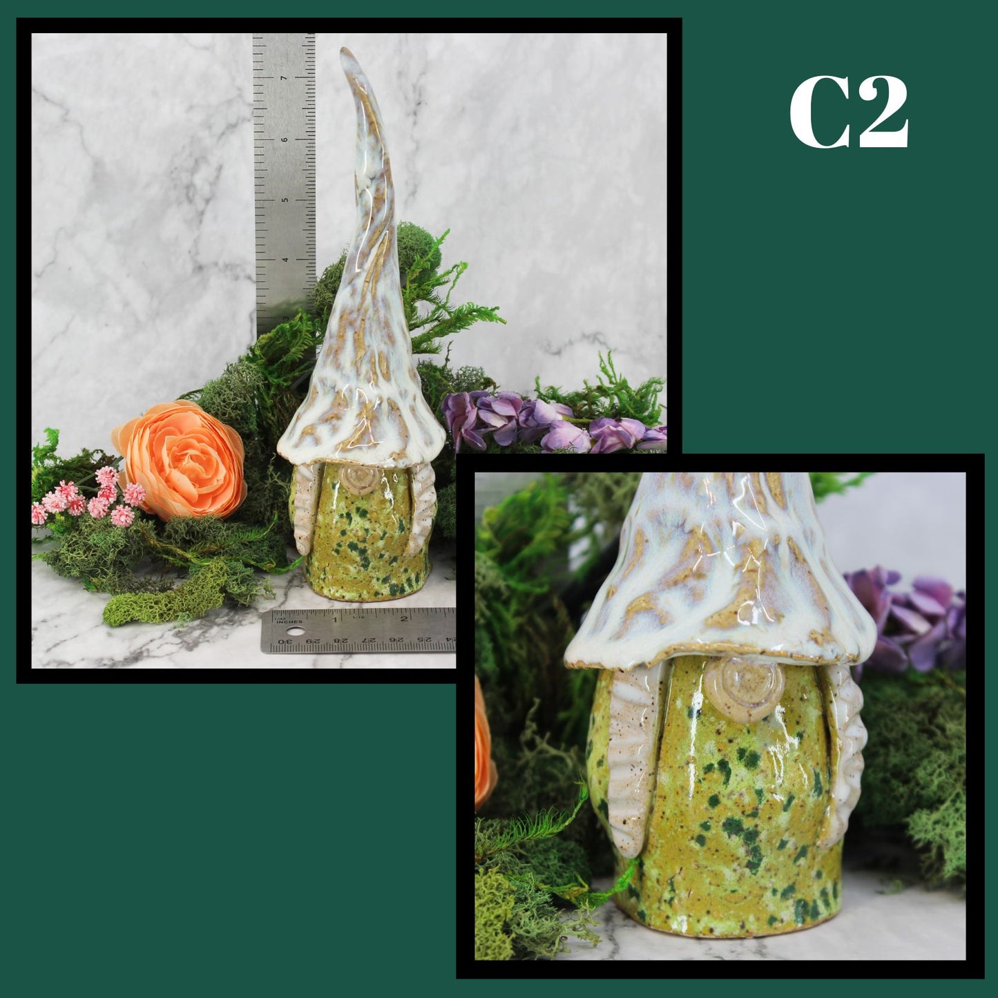 Handmade Ceramic Garden Gnomes- Female