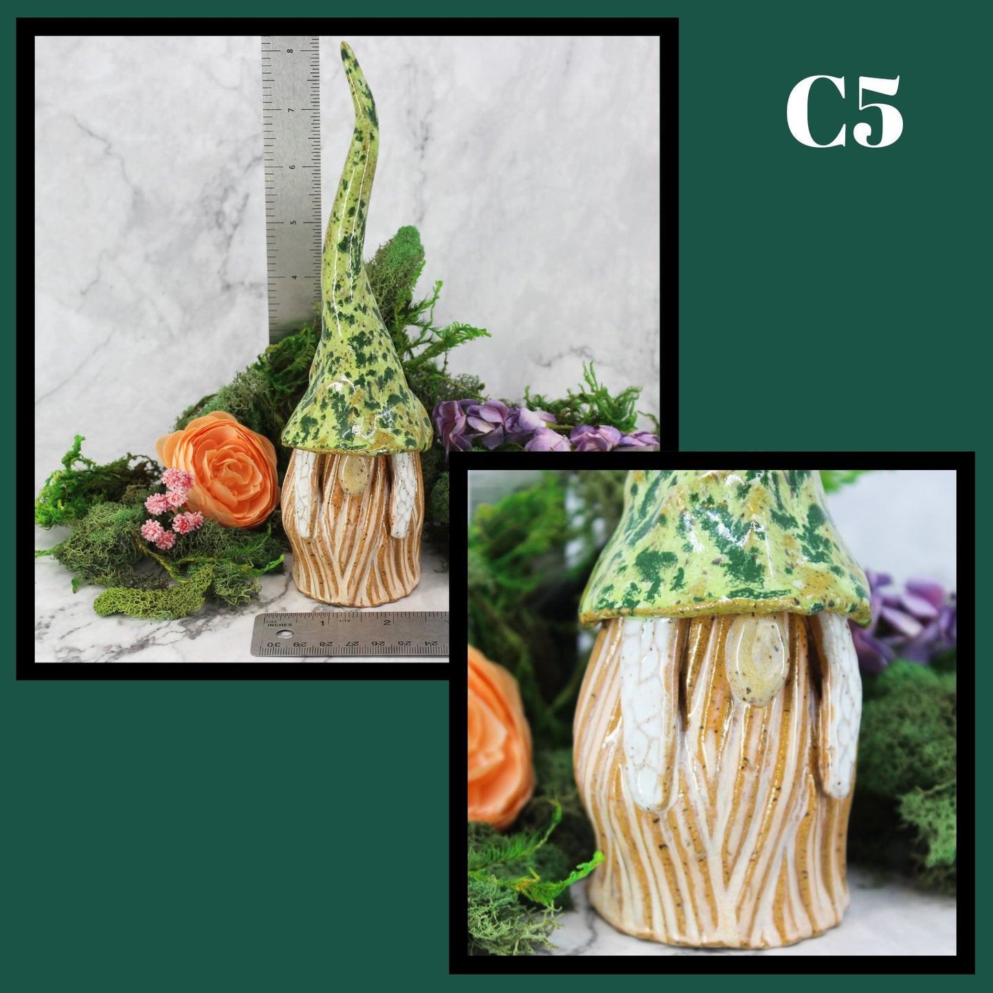 Handmade Ceramic Garden Gnomes- Female