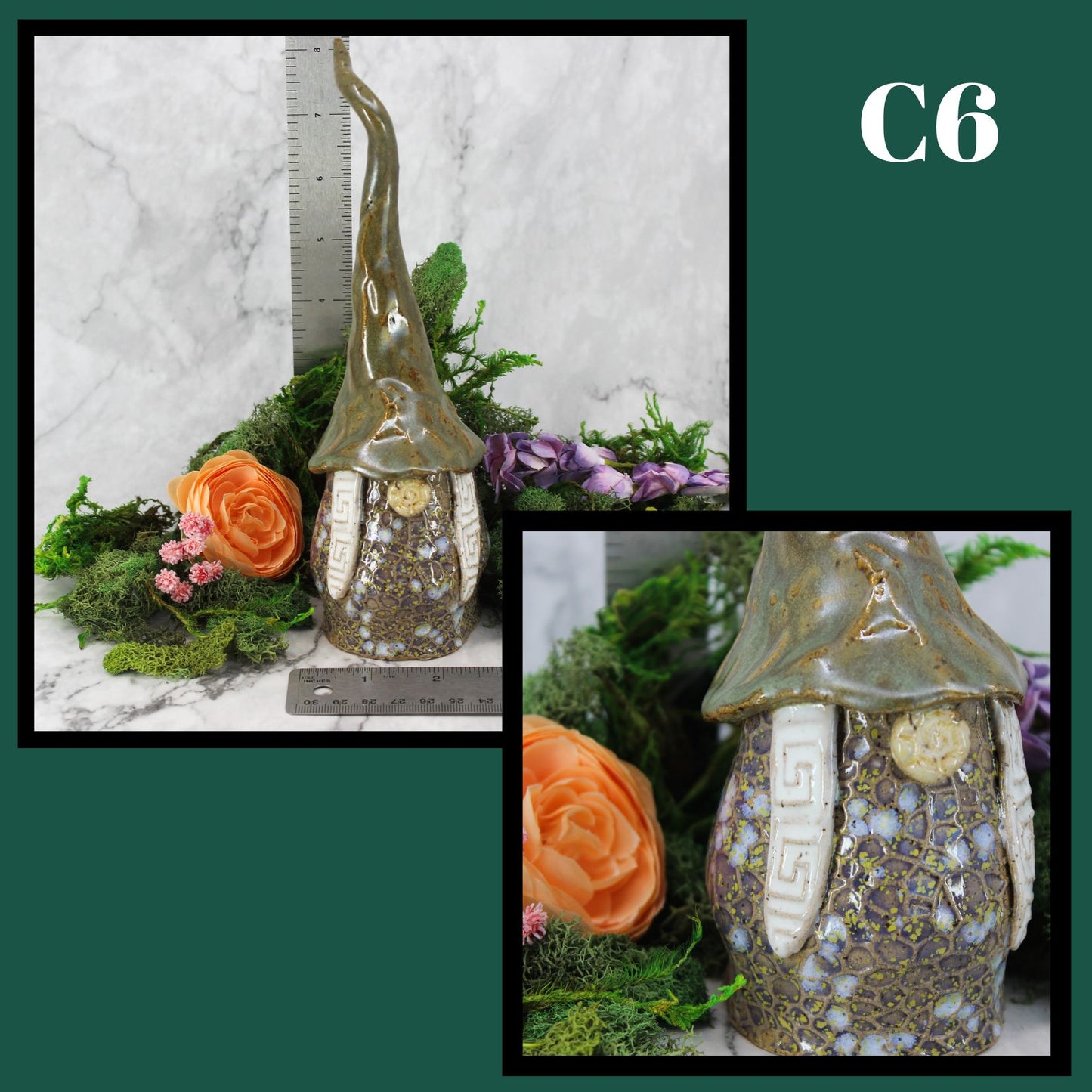 Handmade Ceramic Garden Gnomes- Female