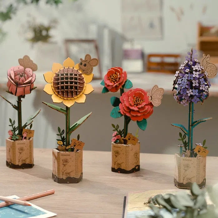 3D Wooden Flower Puzzles