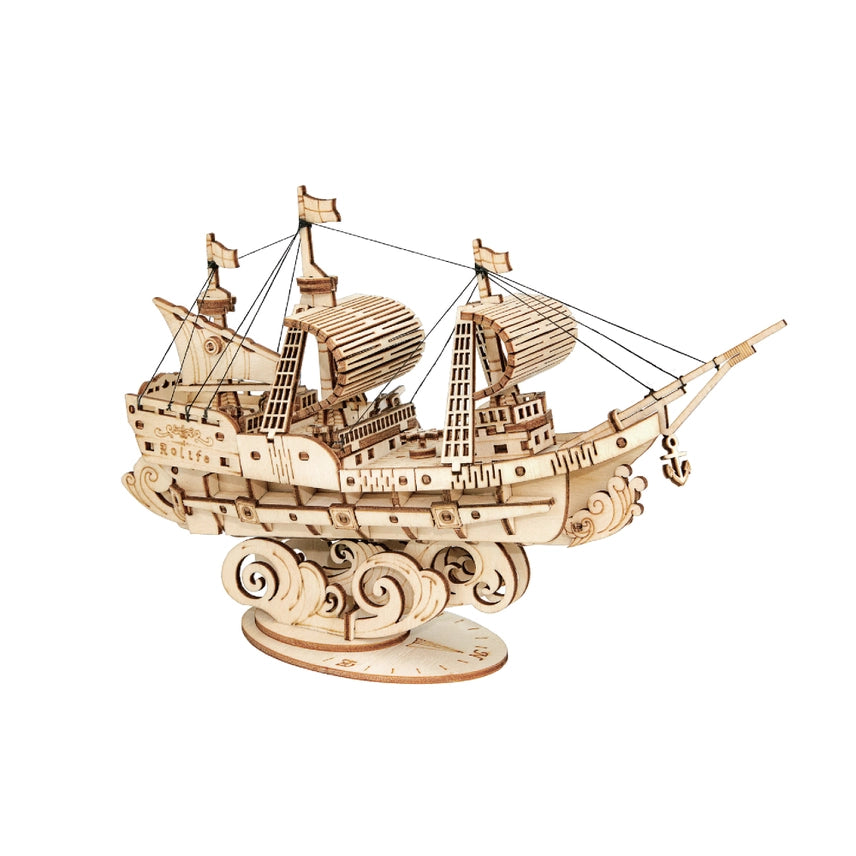 Sailing Ship 3D Wooden Model