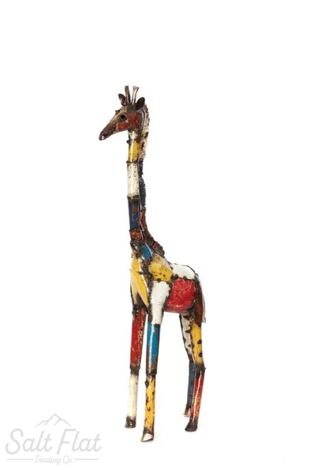 Colorful Recycled Oil Drum Giraffe