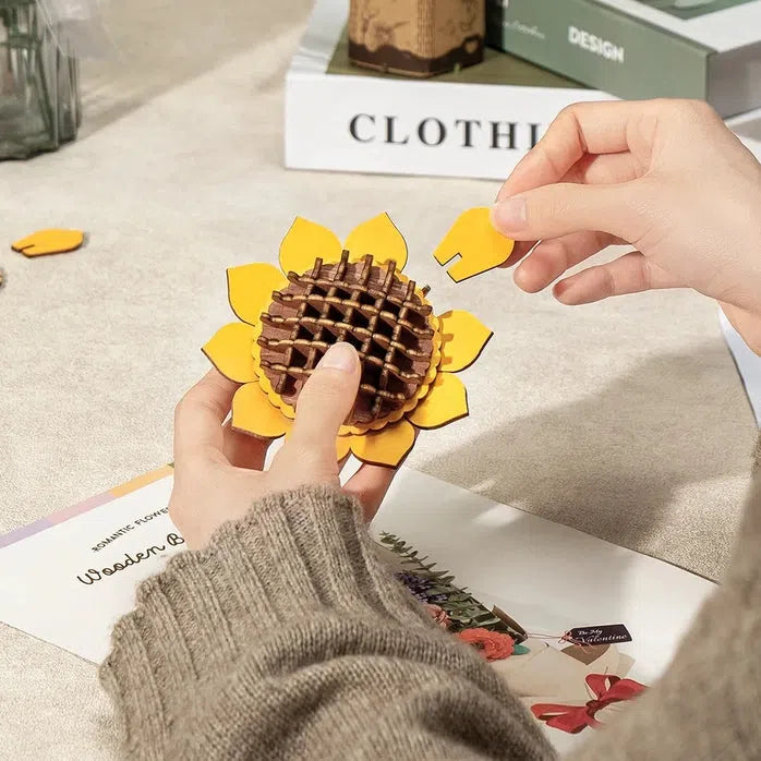3D Wooden Flower Puzzles