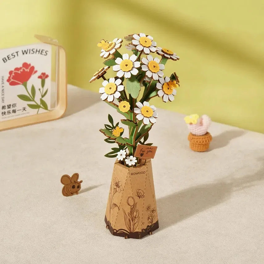 3D Wooden Flower Puzzles
