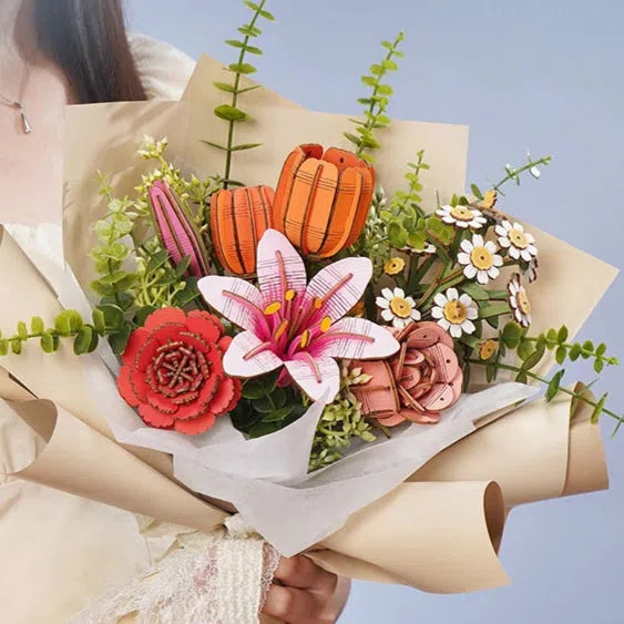 3D Wooden Flower Puzzles
