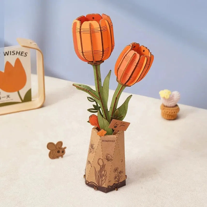 3D Wooden Flower Puzzles