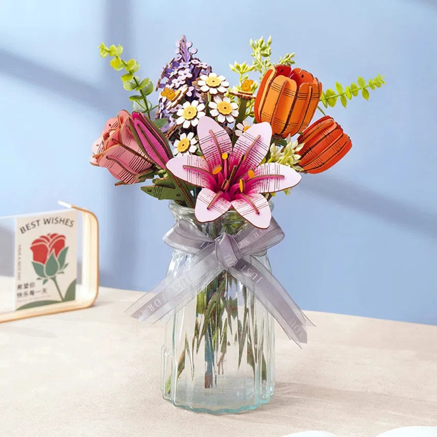 3D Wooden Flower Puzzles