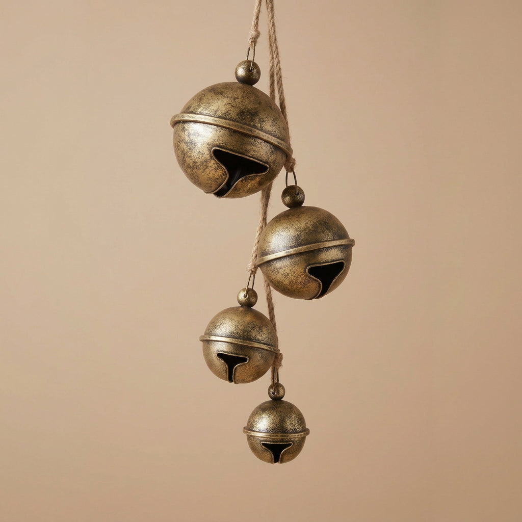 Antique Gold Hanging Jingle Bells