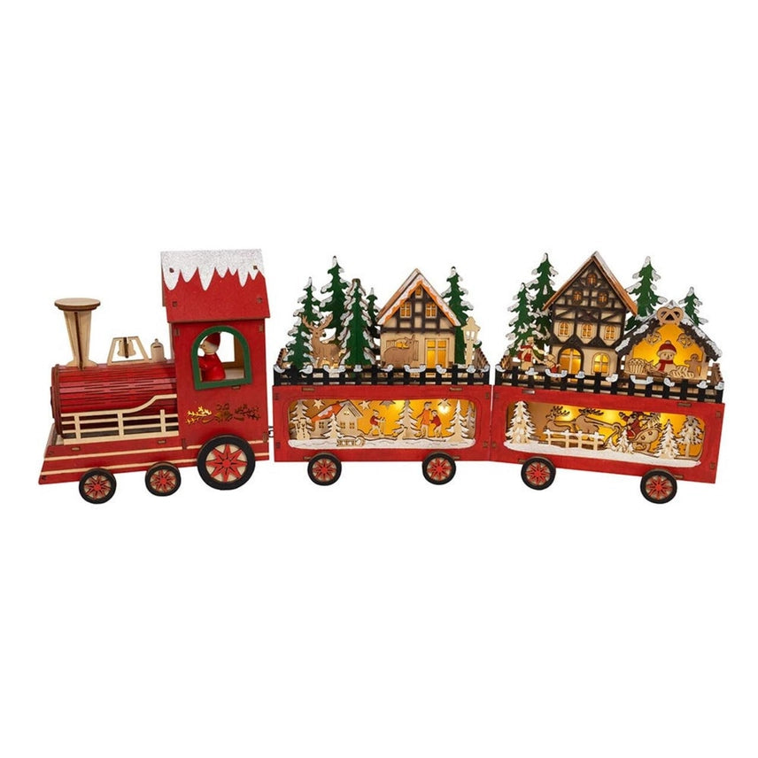 Led Truck W/Santa+Home Scene | 22.24"