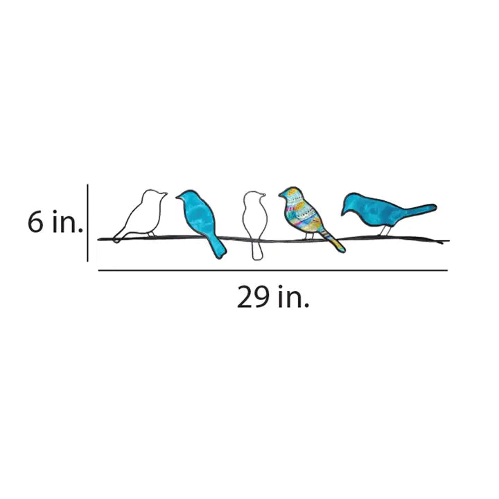 Birds On A Wire Wall Decor | Capiz & Metal