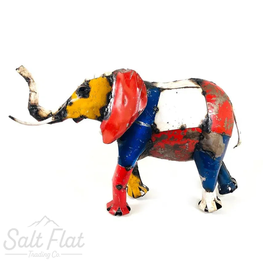 Colorful Recycled Oil Drum Elephant