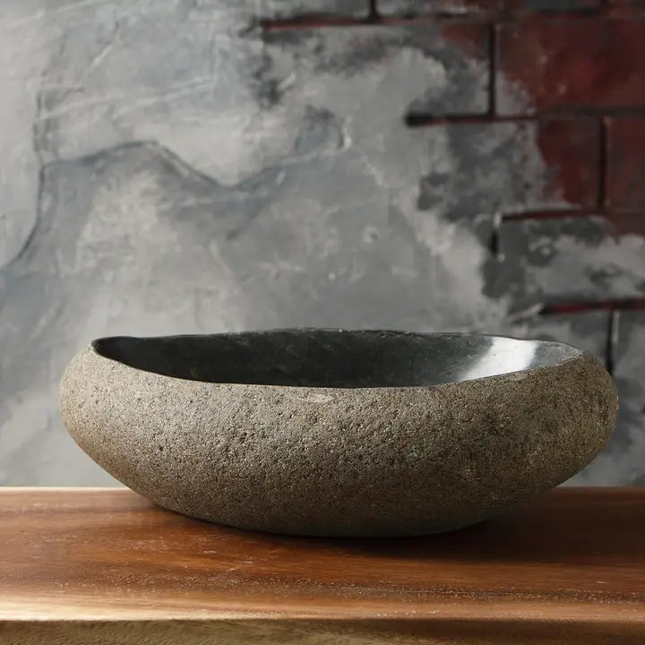 River Stone Bowl / Bird Bath