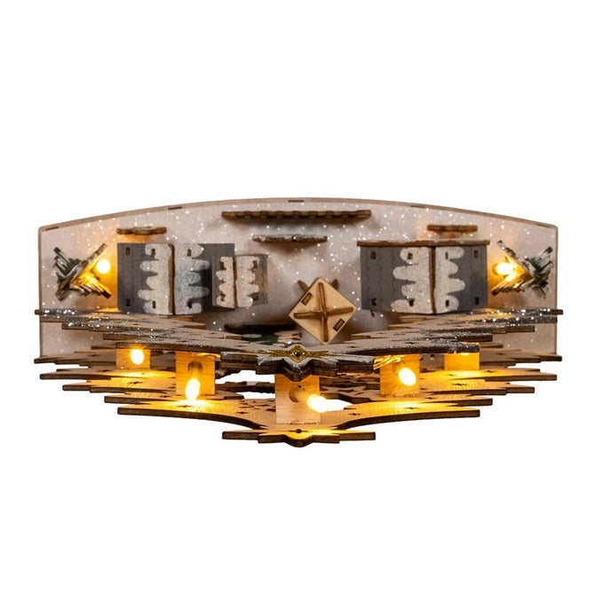 Lite Santa Xmas Tree Village | 12.6"H