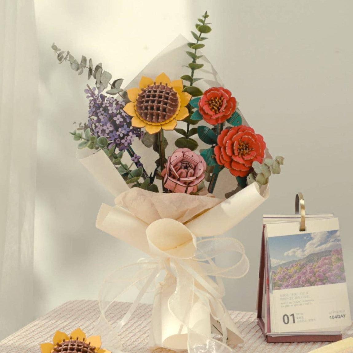 3D Wooden Flower Puzzles