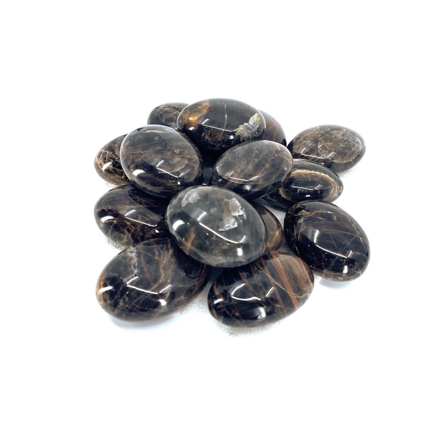 Black Moonstone Palm Stone