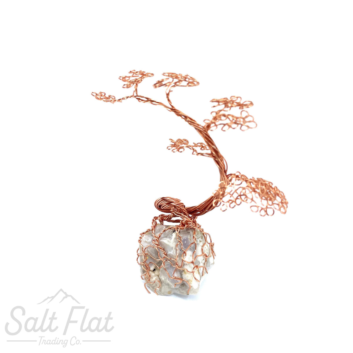 Mini Copper Cascade Tree- White Jasper