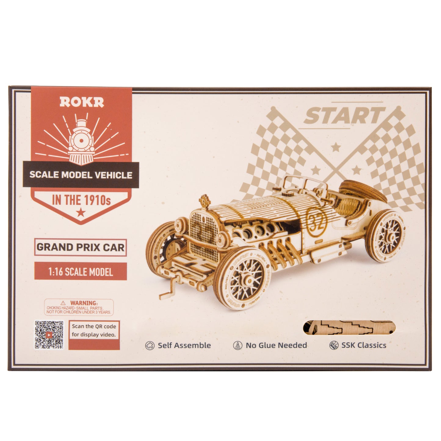 Grand Prix Car 3D Wooden Puzzle