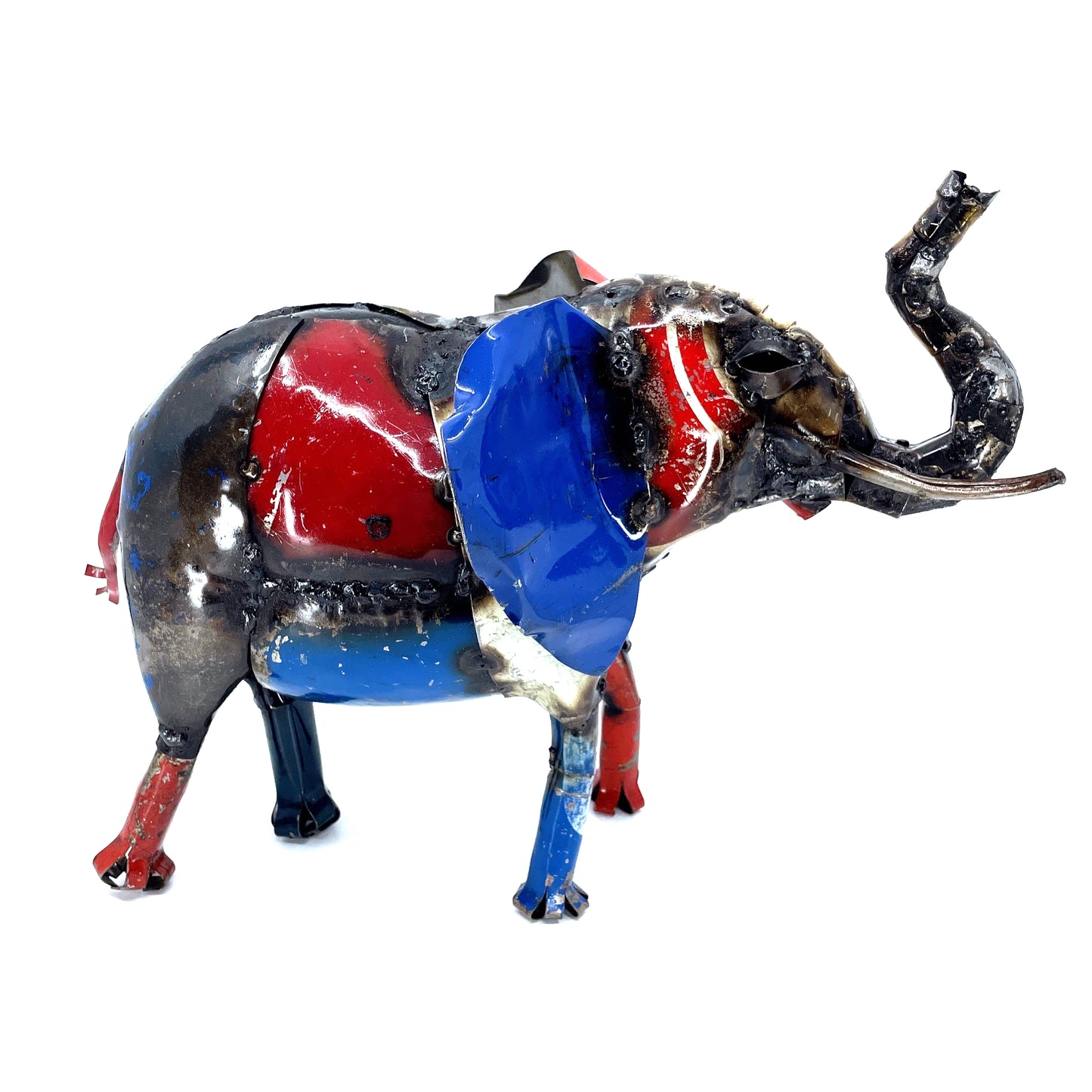 Colorful Recycled Oil Drum Elephant