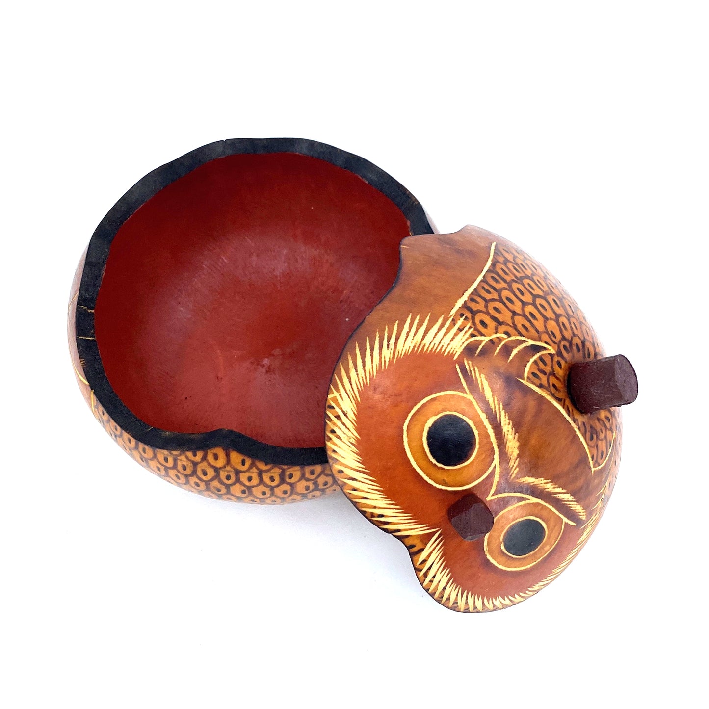 Blond Owl Petite Gourd Box