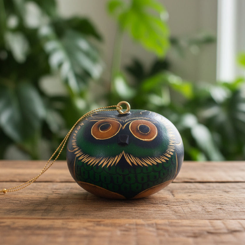 Owl Mini Gourd Ornaments