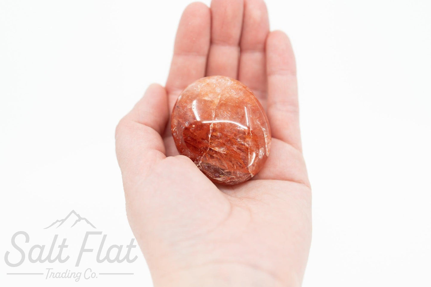 Red Hematoid Palm Stone
