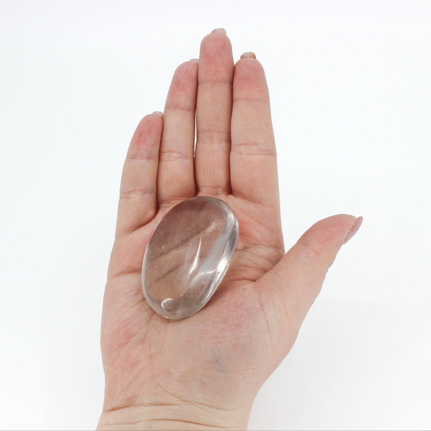 Light Smoky Quartz Palm Stone