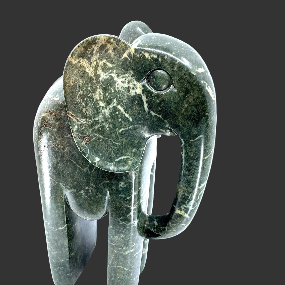 Tall Stone Elephant Sculpture