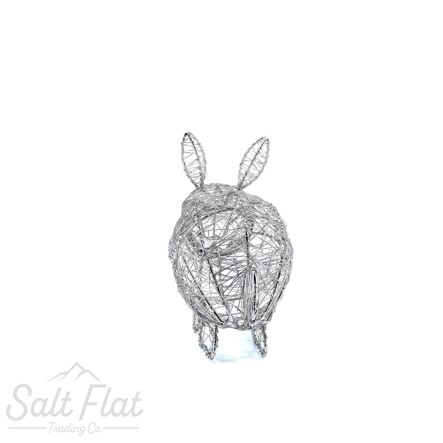 Silver Wrapped Wire Bunny