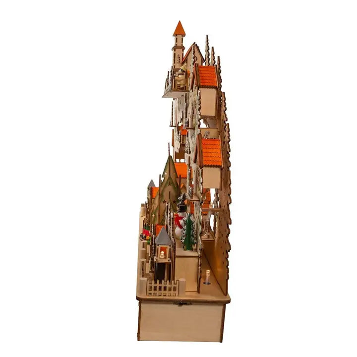 Led Musical Xmas Village W/Motion | 18.5"