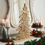 Brushed Gold Wooden Christmas Tree | 25x18