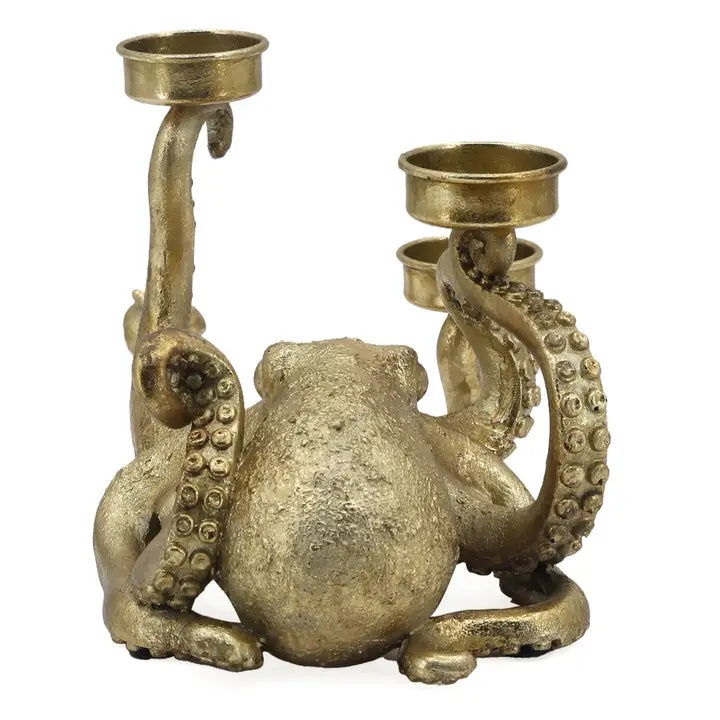 Gold Octopus Votive Holder