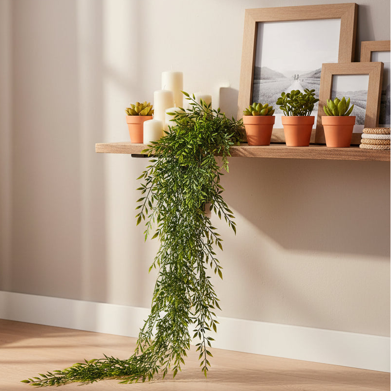 Hanging Smilax Vine 48" | Two Tone Green