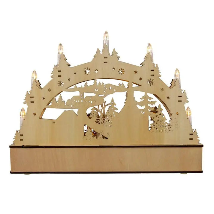Bo Lited Xmas Village W/Candle | 17.72"