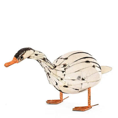 Curious Goose Recycled Metal Sculpture