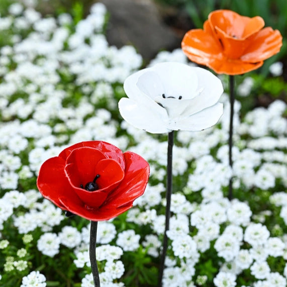 Recycled Metal Flower Stakes