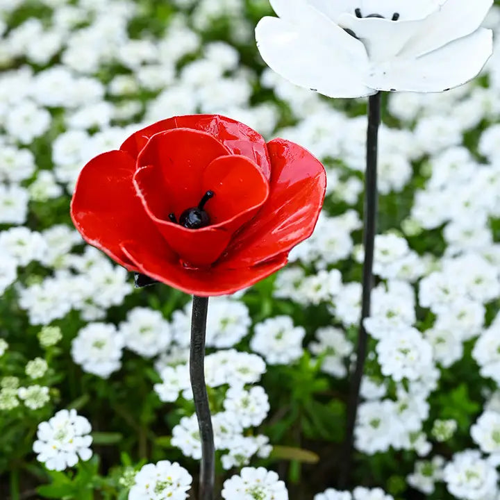 Recycled Metal Flower Stakes