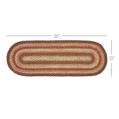 Ginger Spice Jute Oval Runner | 13x36